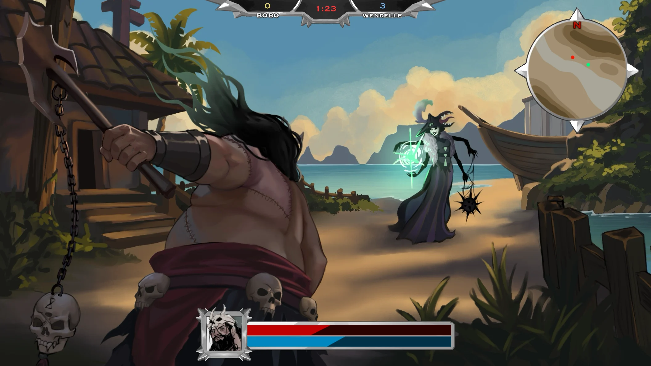 Swords and staff game interface artwork